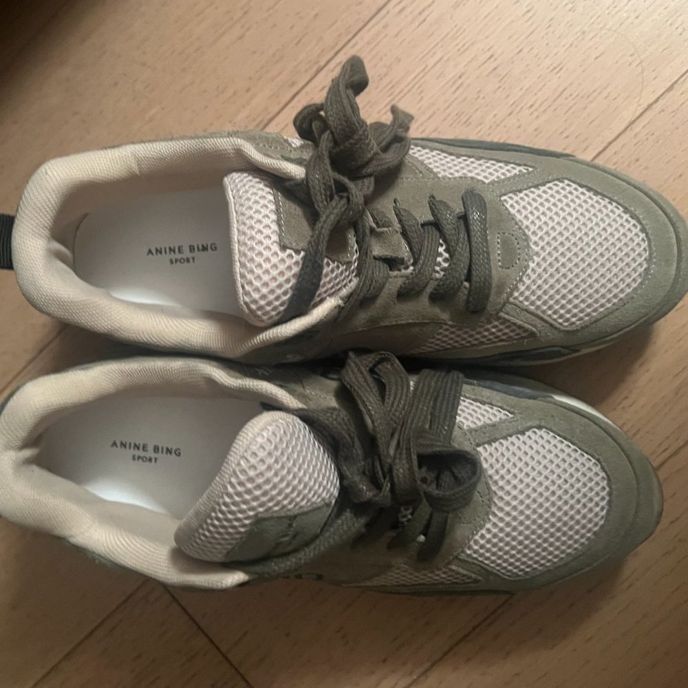 Anine Bing Dina Sneakers Khaki Green Women's US 10 / EU 40